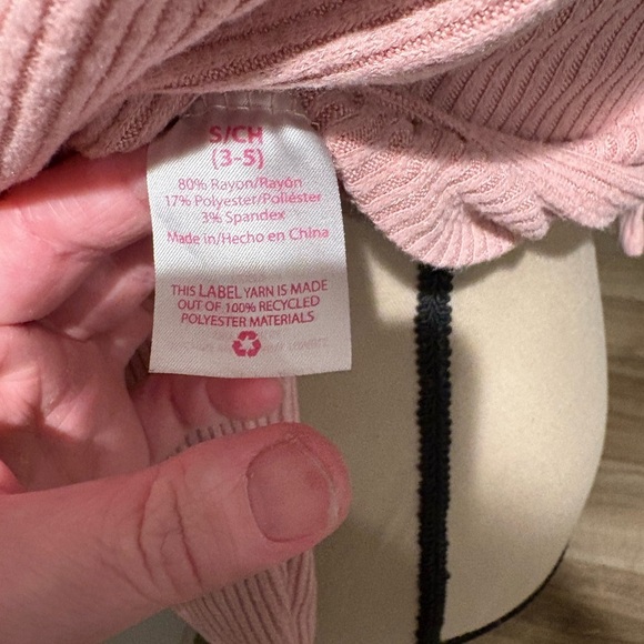 No Boundaries Pink Cowl Neck Sweater with Ribbed Texture - Picture 3 of 5